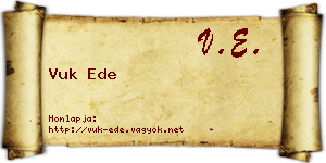 Vuk Ede névjegykártya